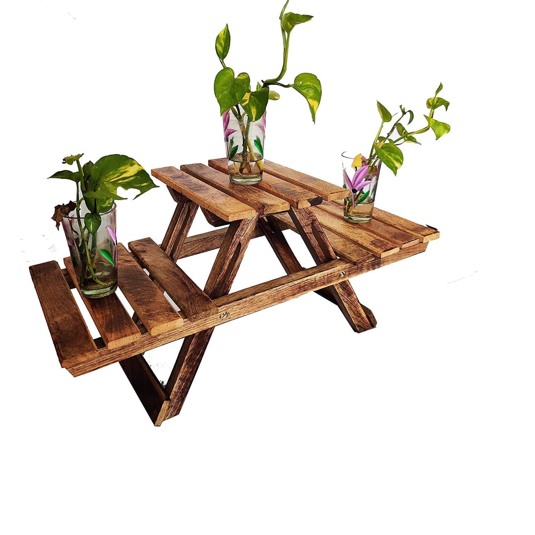 Plant Stand with 3 Decks - left_view