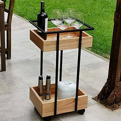 Barco Metal Frame Wooden Bar Stool