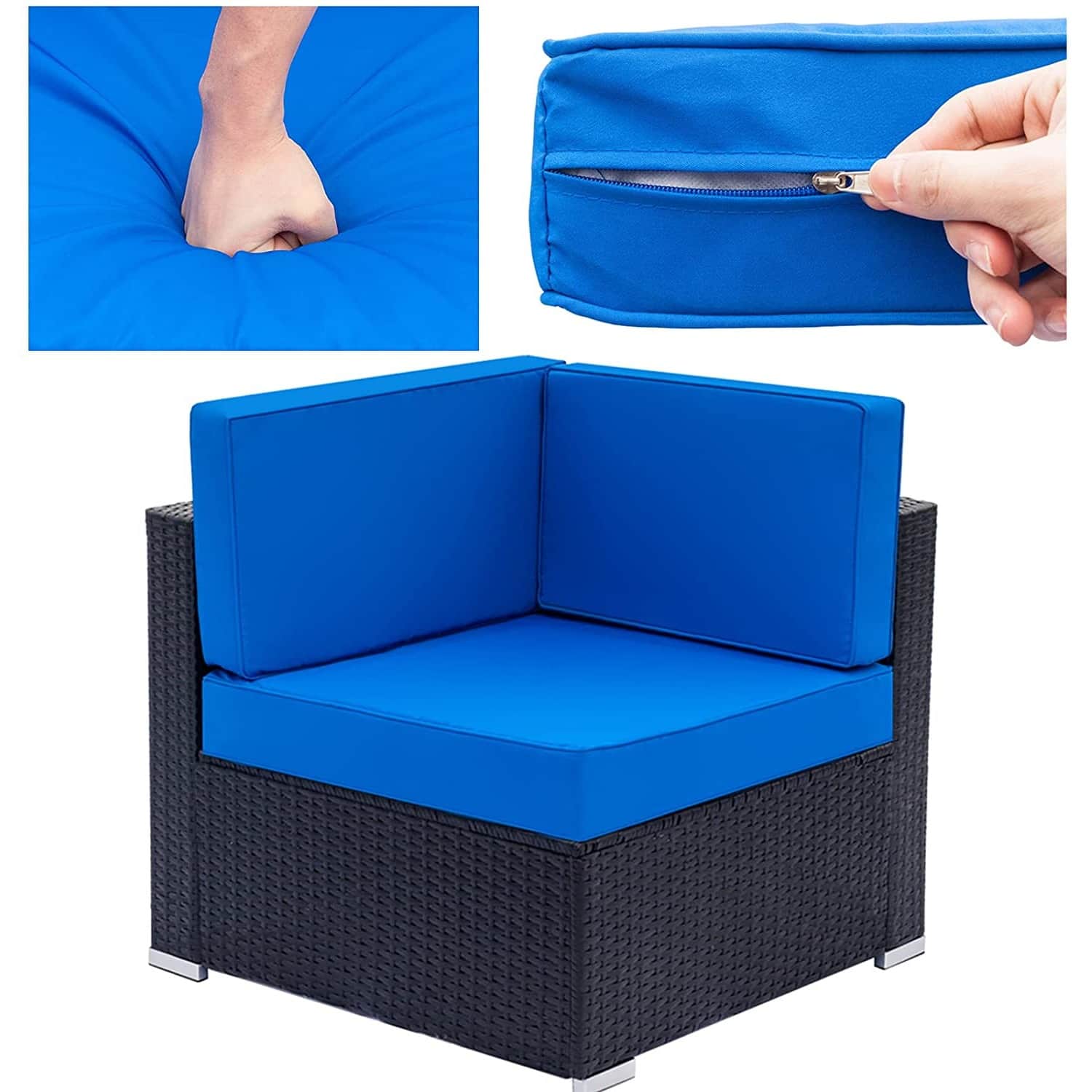 5 Seater Outdoor L Shape Sofa Set - front_view