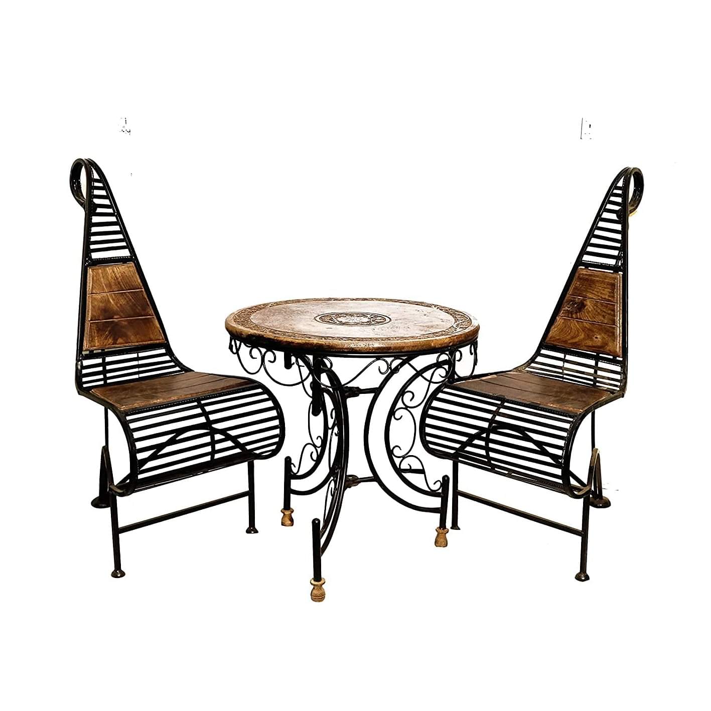 Wrought Iron Patio Furniture Set of 3 - front_view