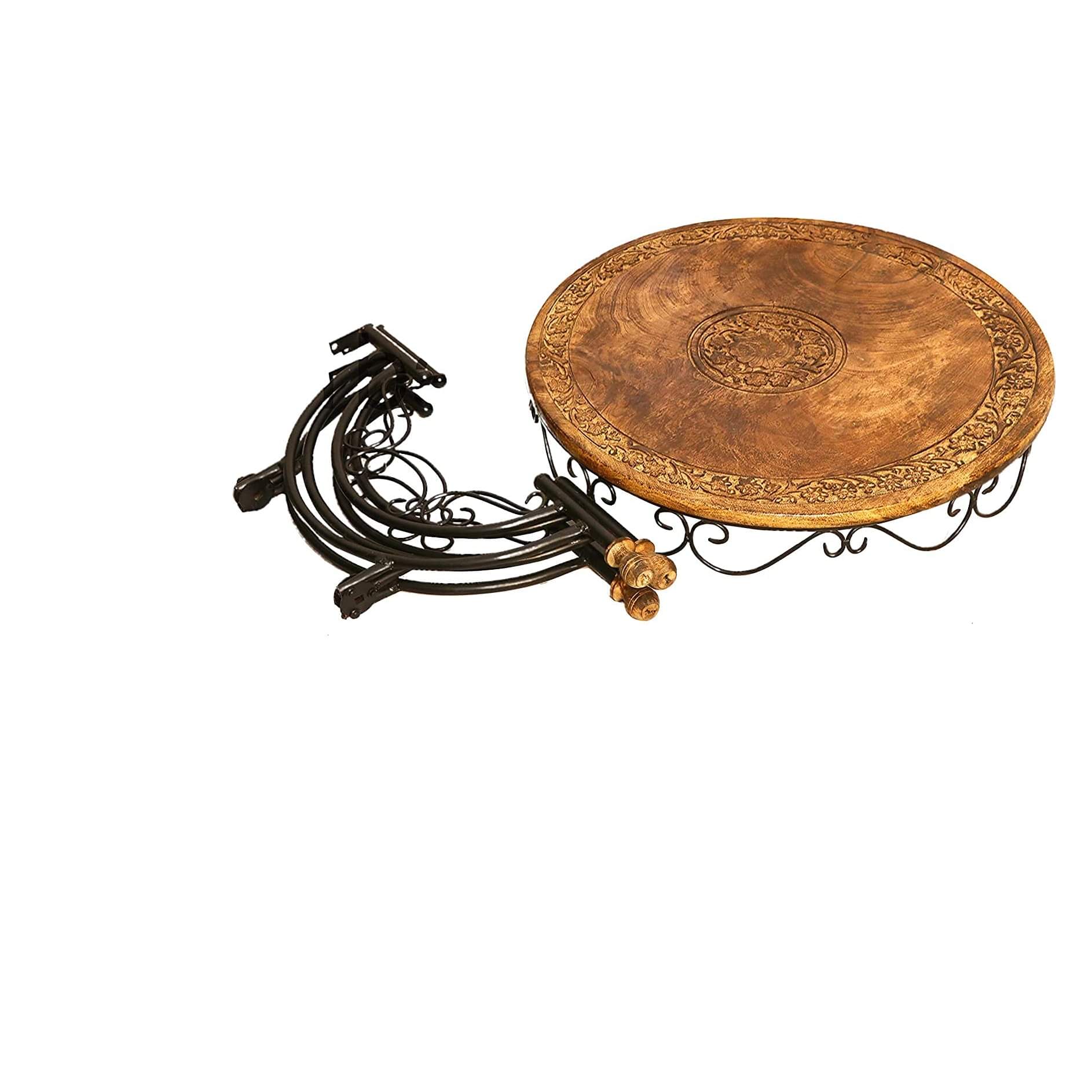 Wrought Iron Patio Furniture Set of 3 - rear_view