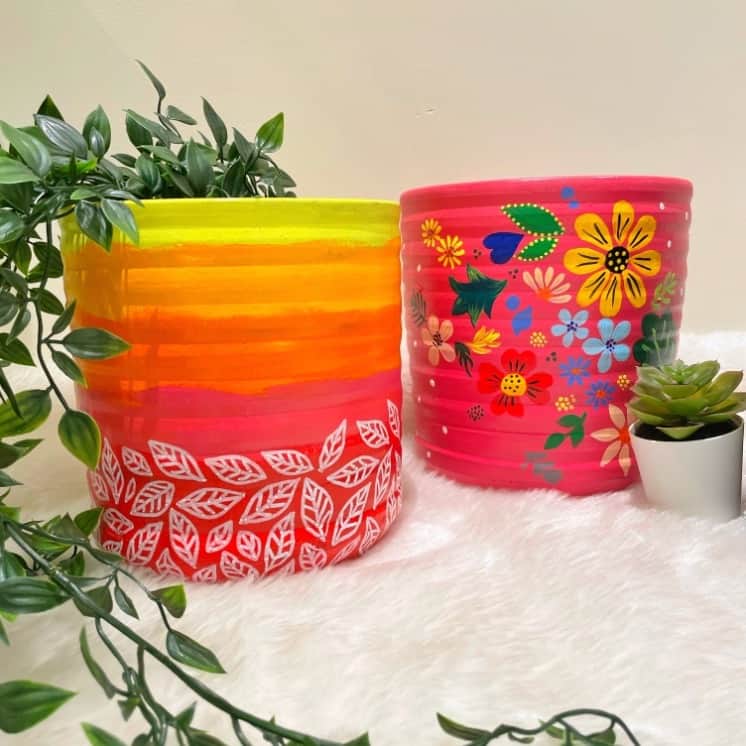 Colourful Planters - top_view