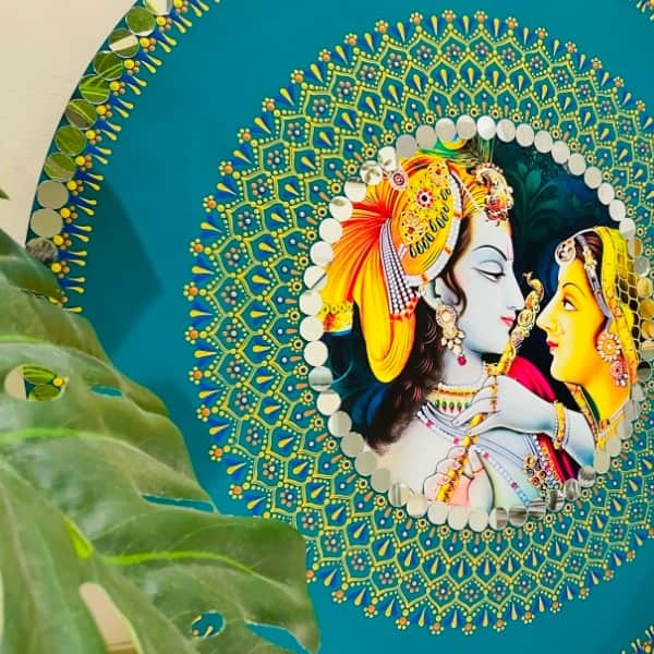Radha Krishna wall hanging - left_view