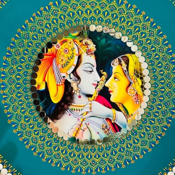 Radha Krishna wall hanging