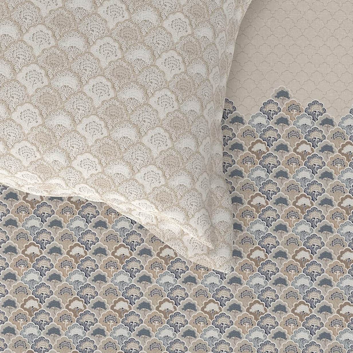 SANSKRITI Bedsheet ( Kalamkari Beige ) - rear_view