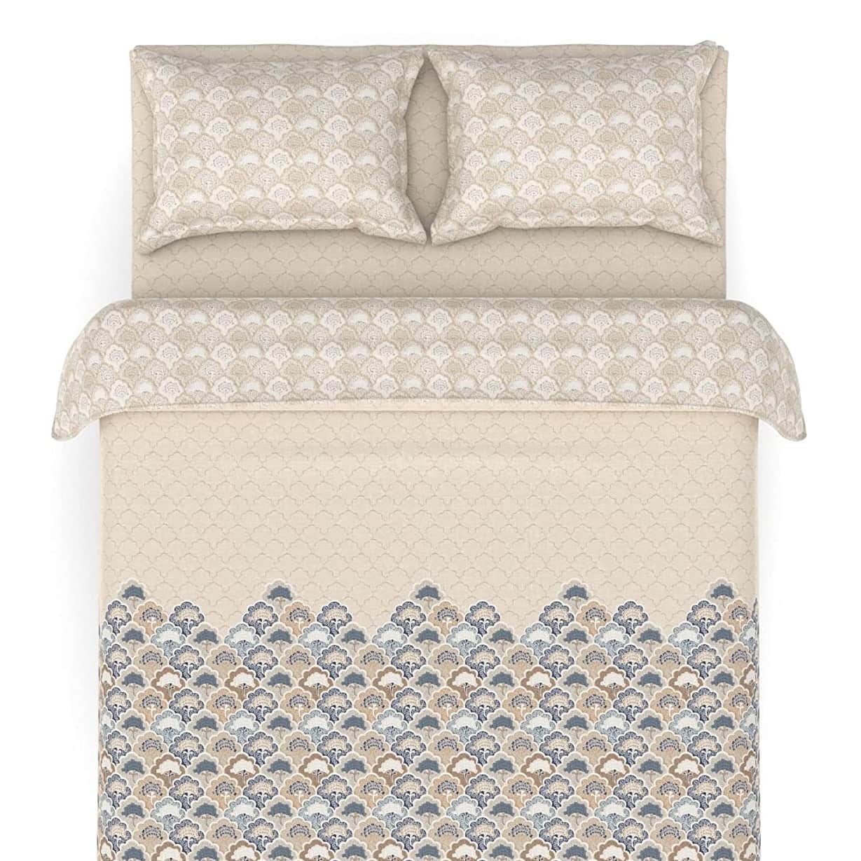 SANSKRITI Bedsheet ( Kalamkari Beige ) - left_view