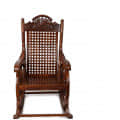 Glossy Finish Teak Wood Rocking Chair - photo