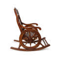 Glossy Finish Teak Wood Rocking Chair - top_view
