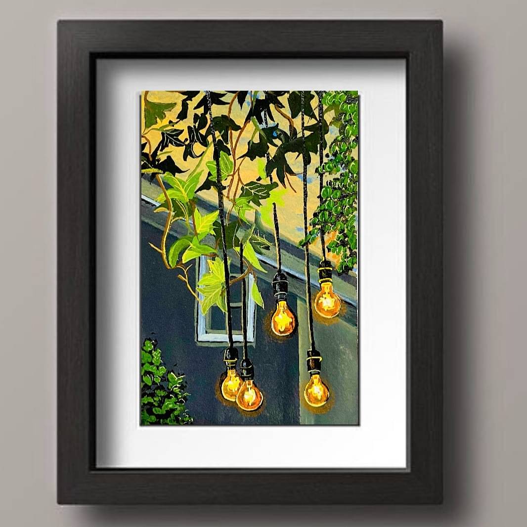 Hanging Lights Wall Painting
