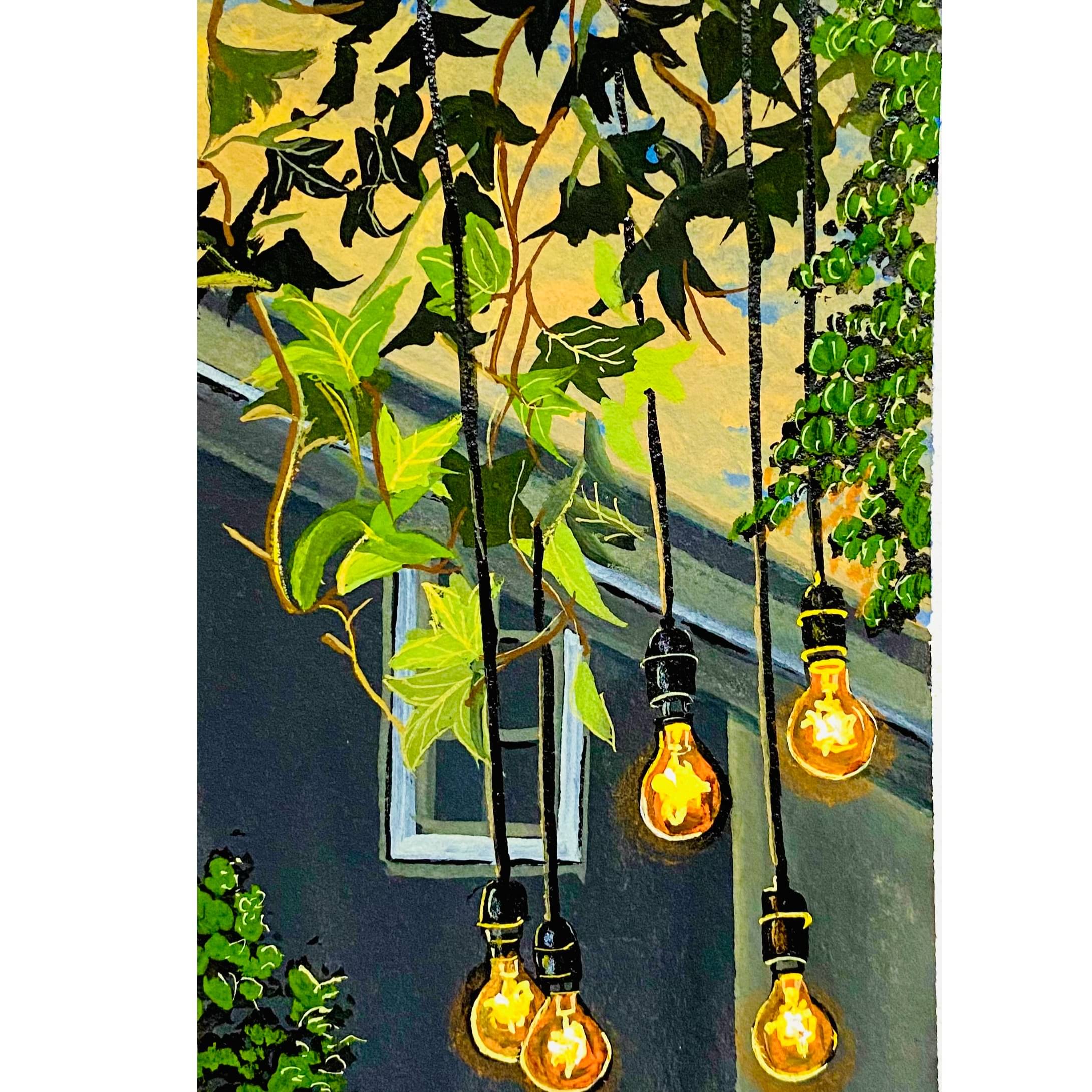 Hanging Lights Wall Painting