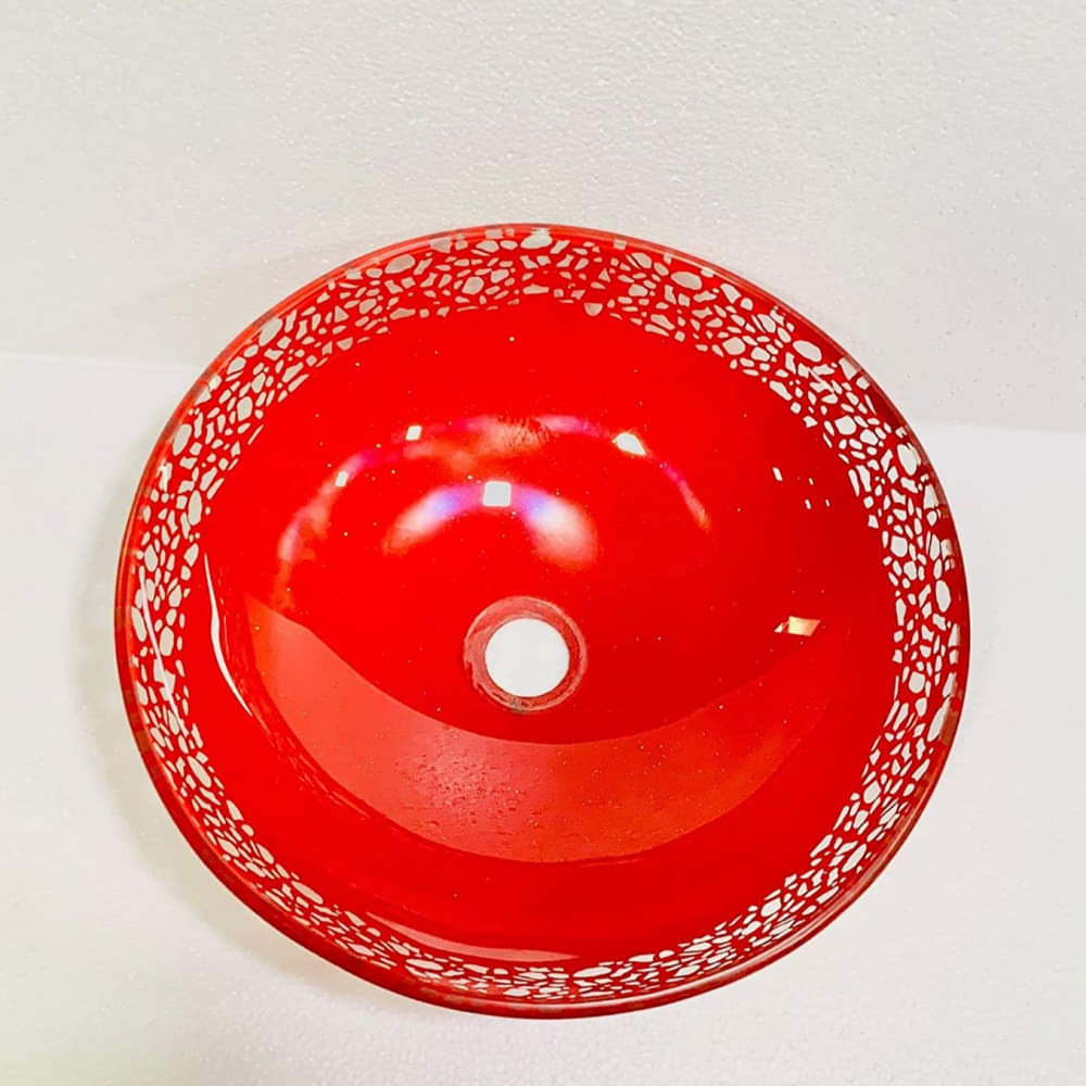 12x12 Glass Wash Basin Bowl - photo