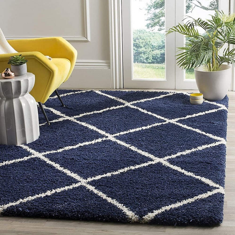 Designer Royal Blue Carpet - photo