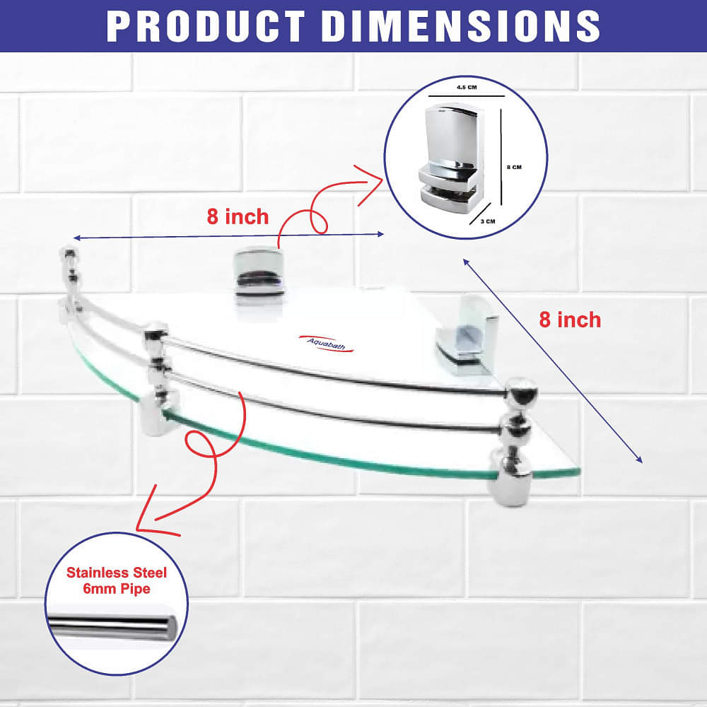 Sumo Glass Corner|Storage Holder with ABS Fitted Brackets - photo