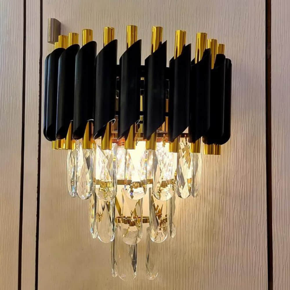 Modern Black Gold Metal Led Crystal - photo