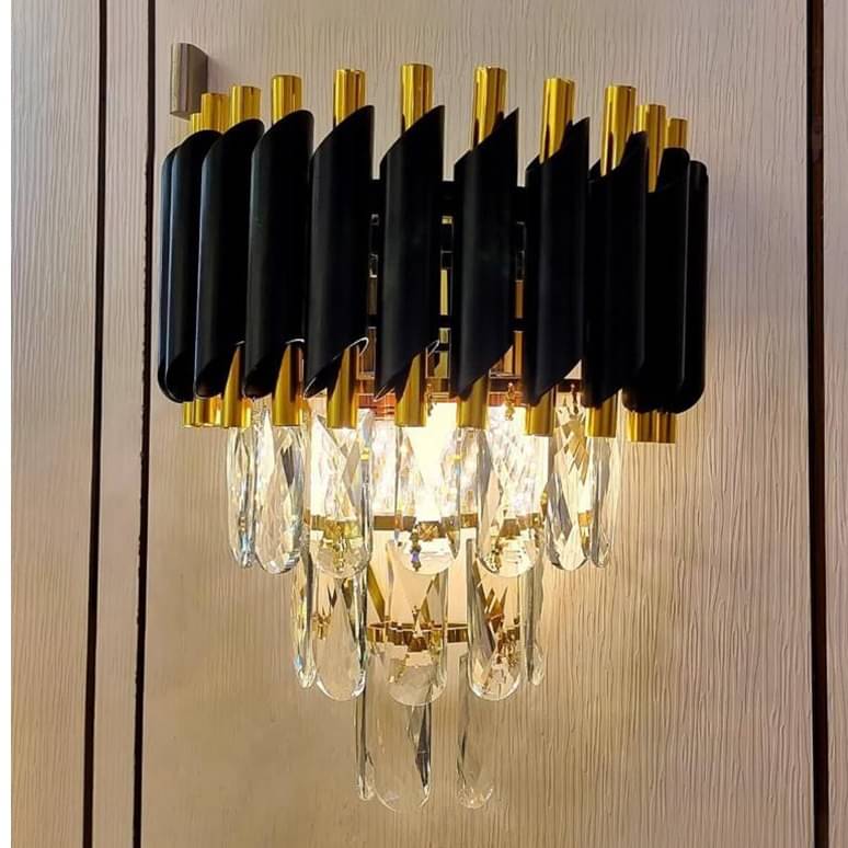 Modern Black Gold Metal Led Crystal