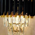 Modern Black Gold Metal Led Crystal - rear_view