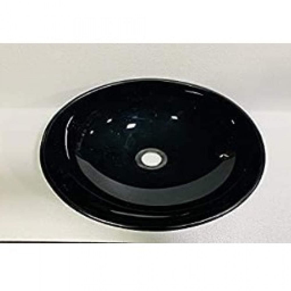 Countertop Black Bowl Glass Wash Basin  (14x14 ) - photo