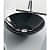 Countertop Black Bowl Glass Wash Basin  (14x14 ) - rear_view