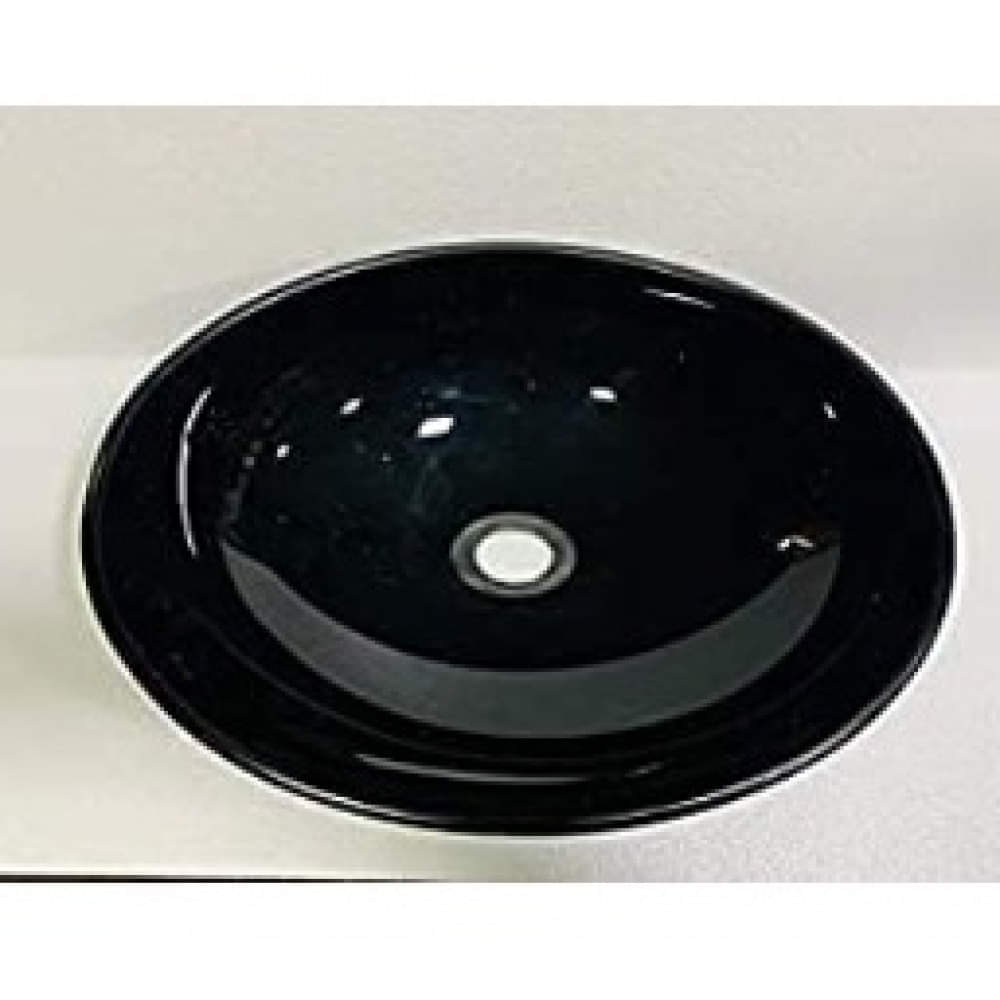 Counter Top Black Bowl Glass Wash Basin  (16x16 ) - photo