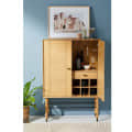 Contrasting Vertical Grain Bar Cabinet - photo