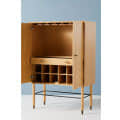 Contrasting Vertical Grain Bar Cabinet - front_view