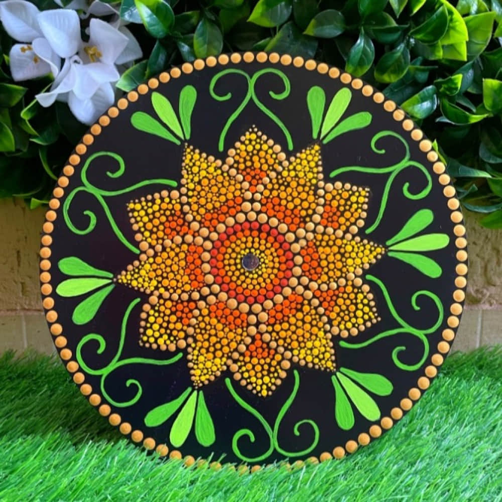 Sunflower Mandala Wall Hanging - photo
