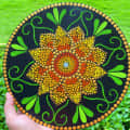 Sunflower Mandala Wall Hanging - front_view