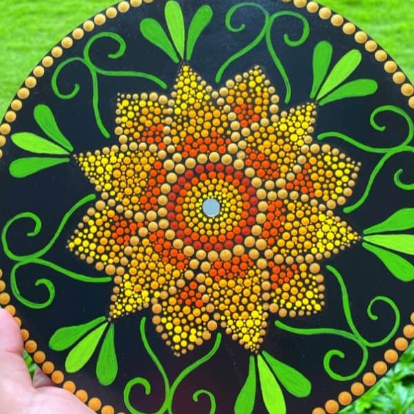 Sunflower Mandala Wall Hanging - top_view