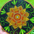 Sunflower Mandala Wall Hanging - top_view