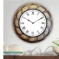 Traditional Wall Clock With Brass Fittings - front_view
