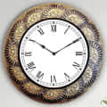 Traditional Wall Clock With Brass Fittings - top_view