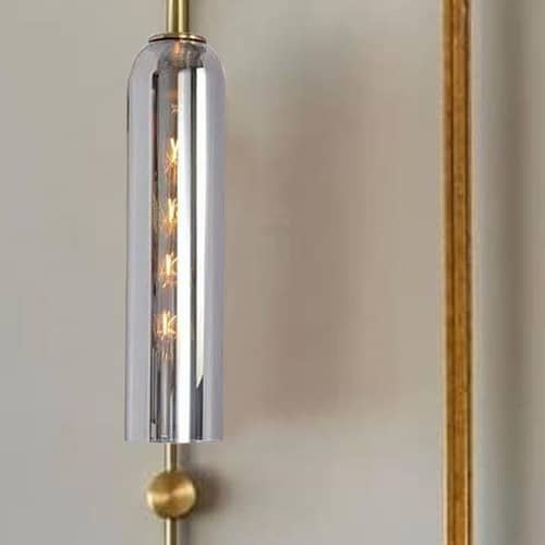 Pendant Lights With Luxurious Crystal Flute Lampshades For Home Décor ( Silver Glass)
