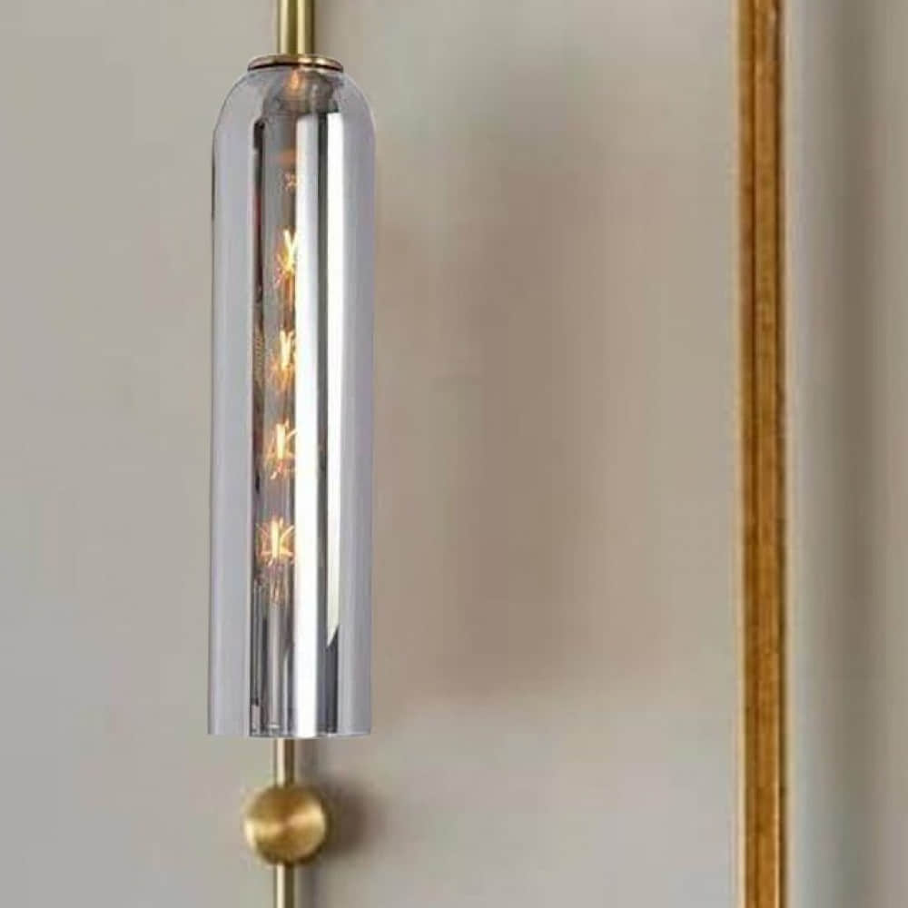 Pendant Lights With Luxurious Crystal Flute Lampshades For Home Décor ( Silver Glass) - photo