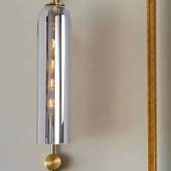 Pendant Lights With Luxurious Crystal Flute Lampshades For Home Décor ( Silver Glass) - front_view