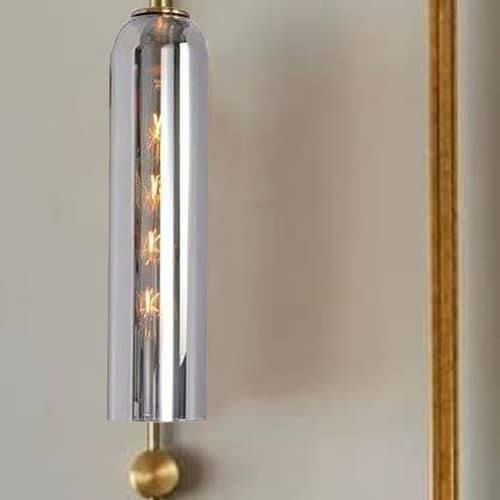 Pendant Lights With Luxurious Crystal Flute Lampshades For Home Décor ( Silver Glass)