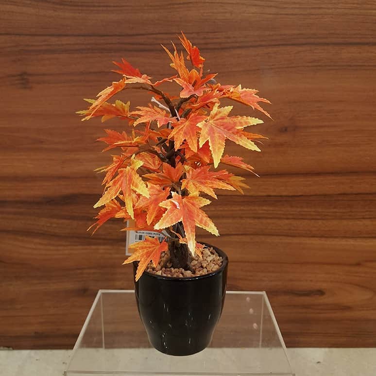 Polyester Artificial Plant with Pot For Home Decoration - front_view