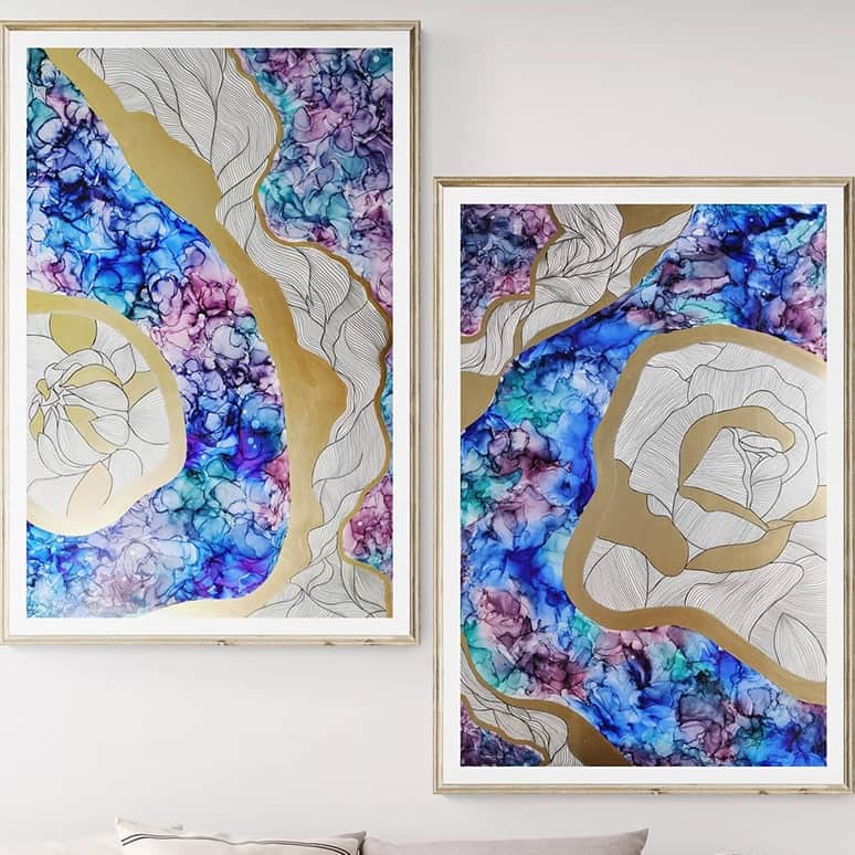Beautiful Wall Art Painting  Set Of Two - top_view