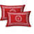 Cotton Bedsheet in Circle Print (Red) - rear_view