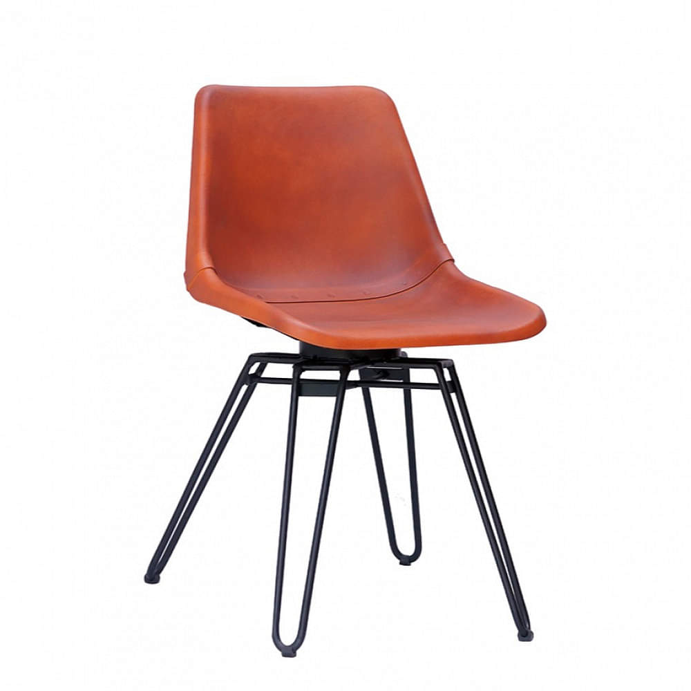 Industrial Leather Dining Chair Dexter - photo