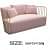6 Seater Golden Metal Sofa Set - rear_view