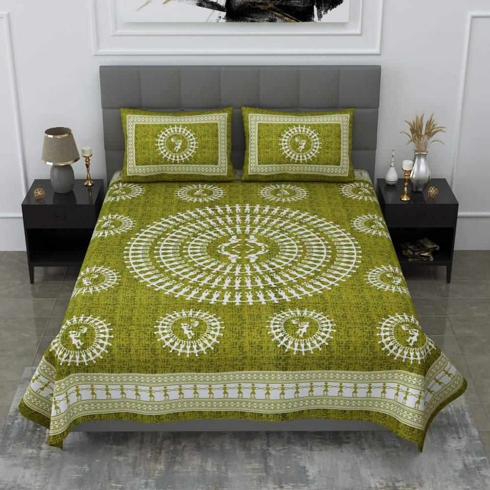 2 pillow coverings and a cotton double bedsheet - photo