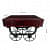 Wood Cart Basket Stand With Strong Metal Wheels - front_view
