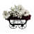Wood Cart Basket Stand With Strong Metal Wheels - rear_view