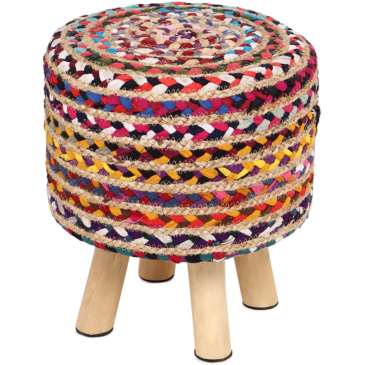 Latest JUTE Ottoman Style Stool - front_view