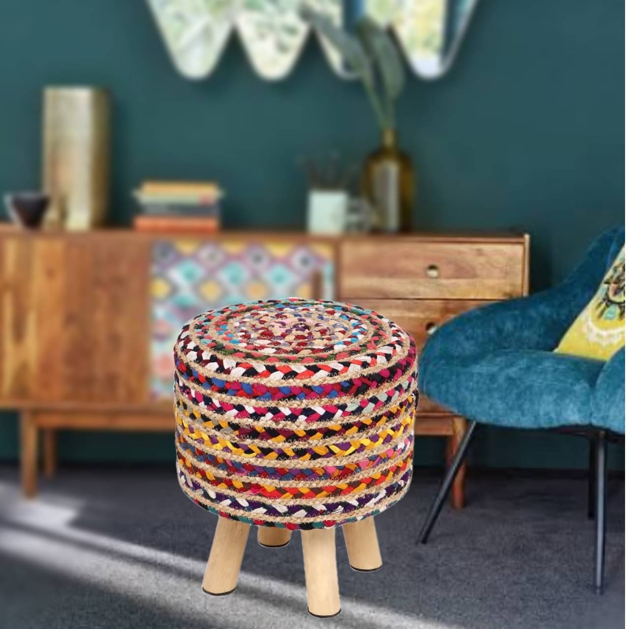 Latest JUTE Ottoman Style Stool