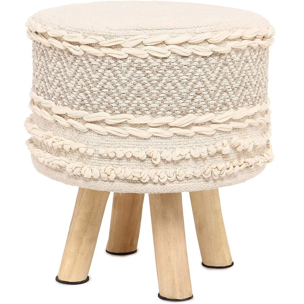 Ottoman Style Stool with Latest Boho Design - photo