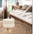 Ottoman Style Stool with Latest Boho Design - rear_view