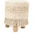 Ottoman Style Stool in White - front_view