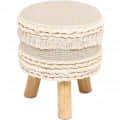 Ottoman Style Stool in Mango Wood - front_view