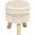 Ottoman Style Stool in Mango Wood - front_view